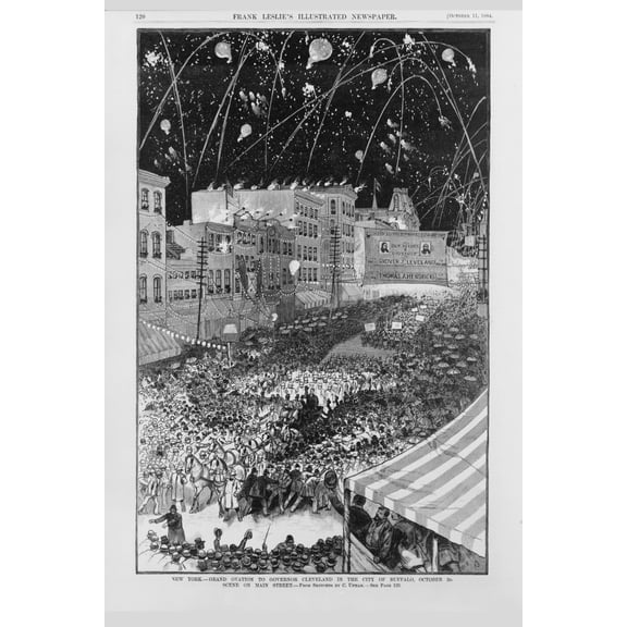 Print: New York. Grand Ovation To Governor Cleveland In The City Of