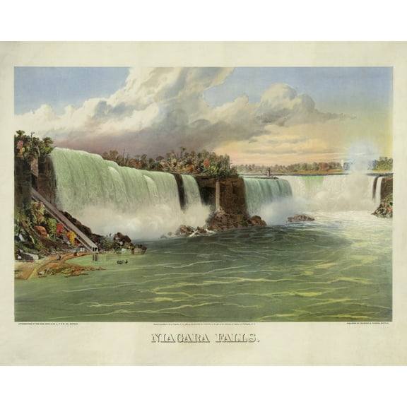 Print: Niagara Falls, 1870