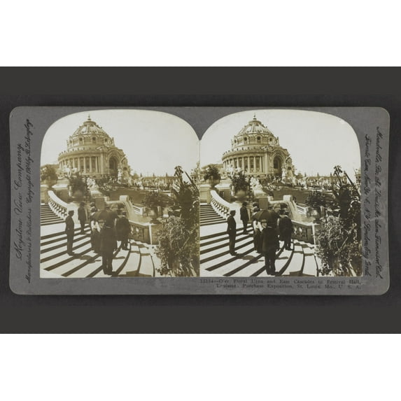 Print: O'er Floral Urns And East Cascades To Festival Hall, Louisiana