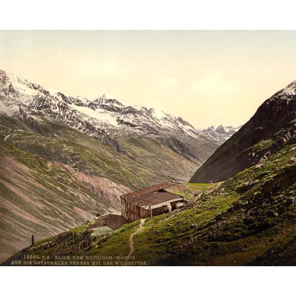 Print: Oetz Valley, View From Hochjoch Hotel With The Wildspitze, Tyrol