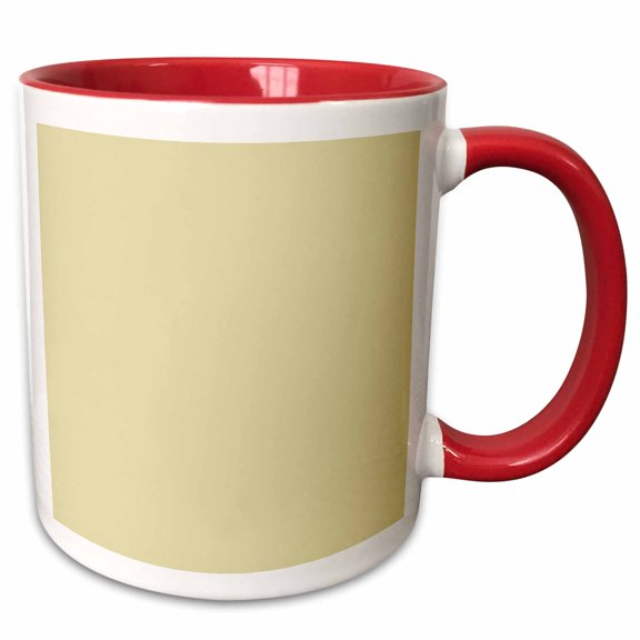 3drose, Print of Biscuit Off White, 11oz Two-tone Red Mug