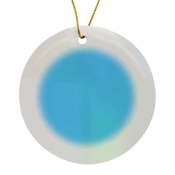 3drose, Print of Blue Azure Bright, Circle Porcelain Ornament
