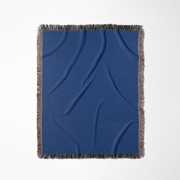 Print Of Blue Dark Denim, Woven Blanket