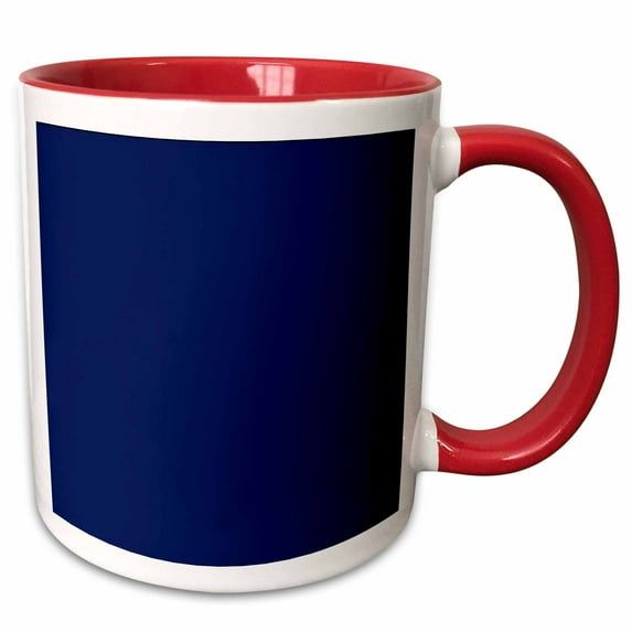 3drose, Print of Blue Moon Midnight, 11oz Two-tone Red Mug