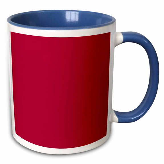 3drose, Print of Bluish Scarlet, 11oz Two-tone Blue Mug