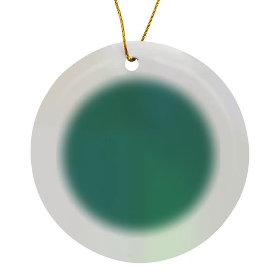 3drose, Print of Deep Teal, Circle Porcelain Ornament