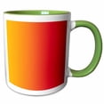 thumbnail image 1 of 3drose, Print of Gradient Orange into Red, 15oz Two-tone Green Mug, 1 of 6