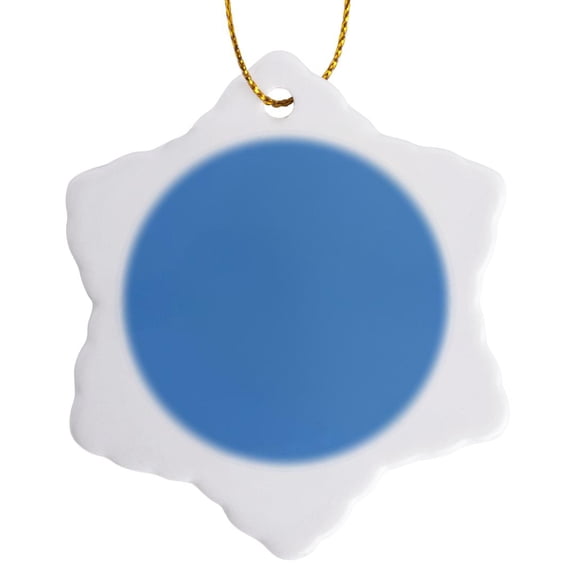 3drose, Print of Medium Blue Denim, 3 inch Snowflake Porcelain Ornament