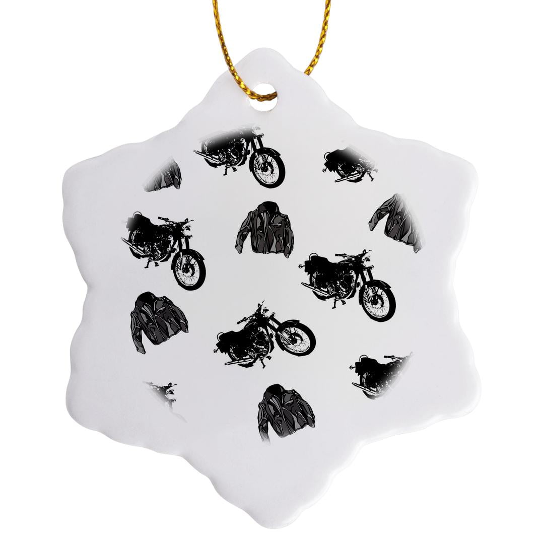 3drose, Print of Motorcycle and Leather Jacket Repeat Pattern, 3 inch ...