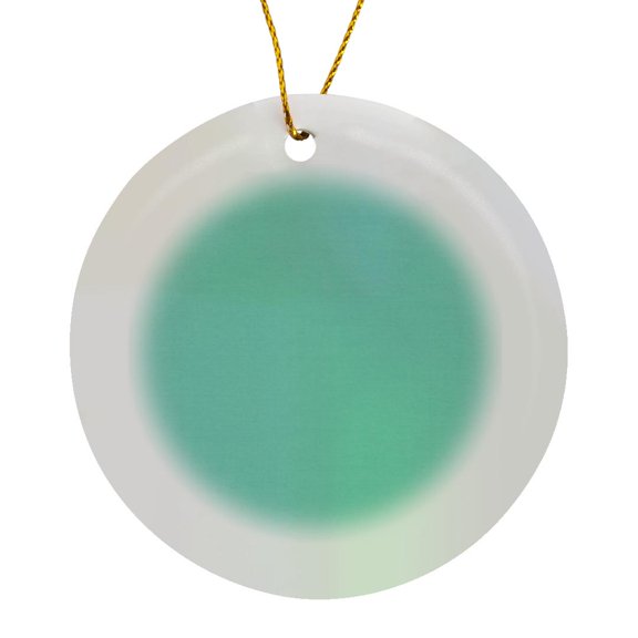 3drose, Print of Pool Aqua, Circle Porcelain Ornament