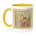 thumbnail image 1 of 3dRose, Print of Vintage Mexican Sampler Quilt, 11oz Two-Tone Yellow Mug, 1 of 7