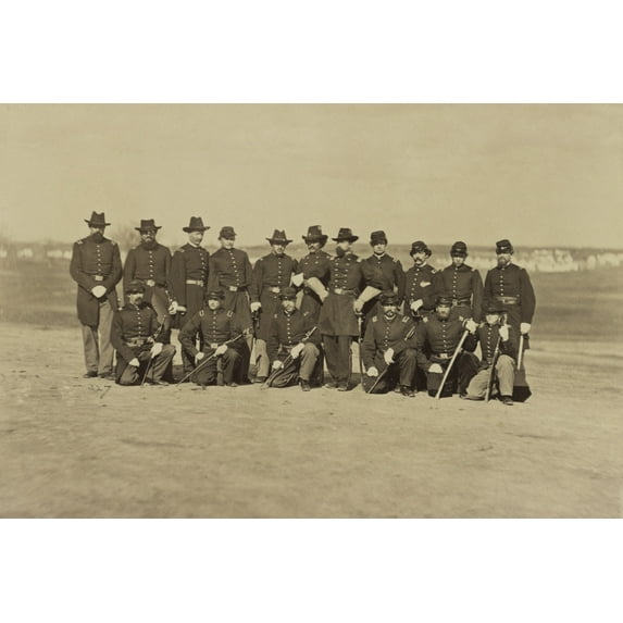 Print: Officers 44th New York Infantry, circa 1861