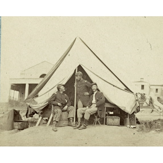 Print: Officers Of Company A, circa 1861