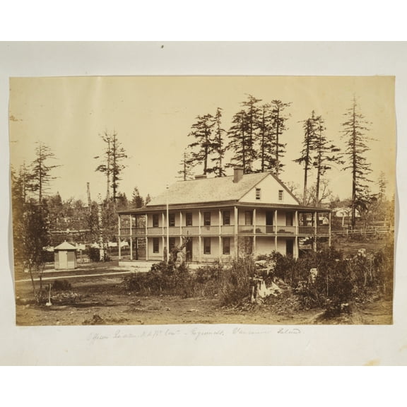 Print: Officers' Quarters, N. A. B'y. Com'n. i.e., North American Boundary