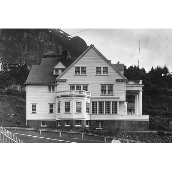Print: Official Residence Of The Governor Of Alaska, circa 1900