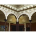 thumbnail image 1 of Print: Oil Painting Floral Arch Fills Located In Atrium, Second Level, 1 of 4
