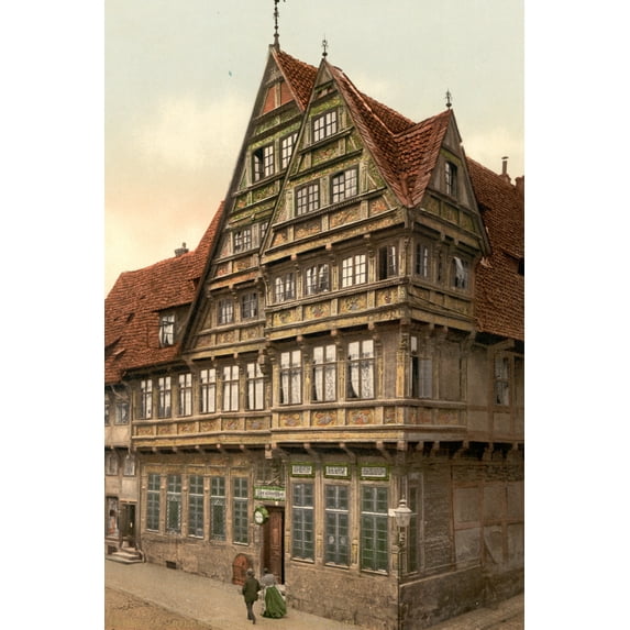 Print: Old House, Hildesheim, Hanover, Germany, circa 1890