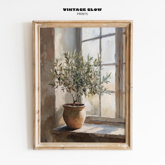 Print Olive Tree Art, Vintage Still Life Botanical Print, Mediterranean Kitchen Wall Decor, Rustic Poster Artwork, #V149 UNFRAMED PAPER POSTER, Home Decor, Vintage Gift, Living Room Dercor