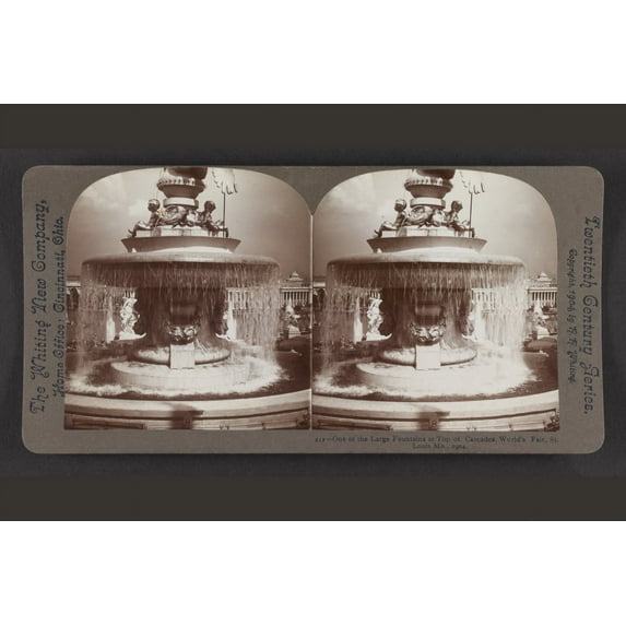 Print: One Of The Large Fountains At Top Of Cascades, World's Fair, St