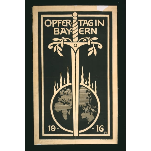 Print: Opfertag In Bayern, 1916