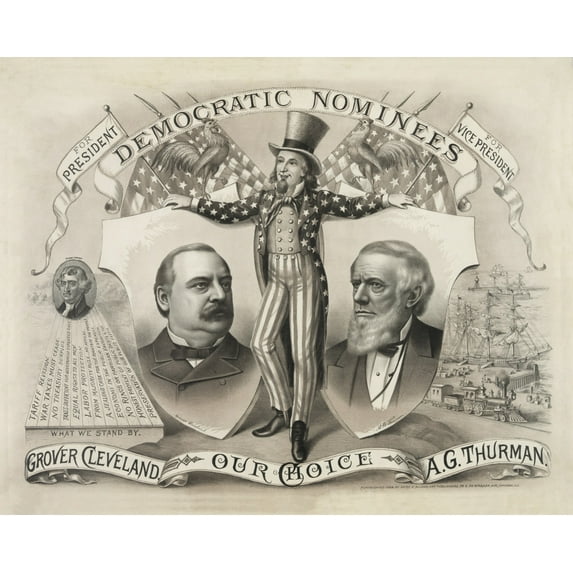 Print: Our Choice, Grover Cleveland, A.G. Thurman. Democratic Nominees