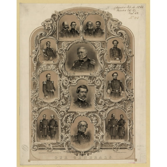 Print: Our Generals, 1862