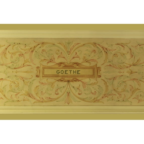 Print: Painting Author's Frieze Second Floor, Interior Hallway, Federal