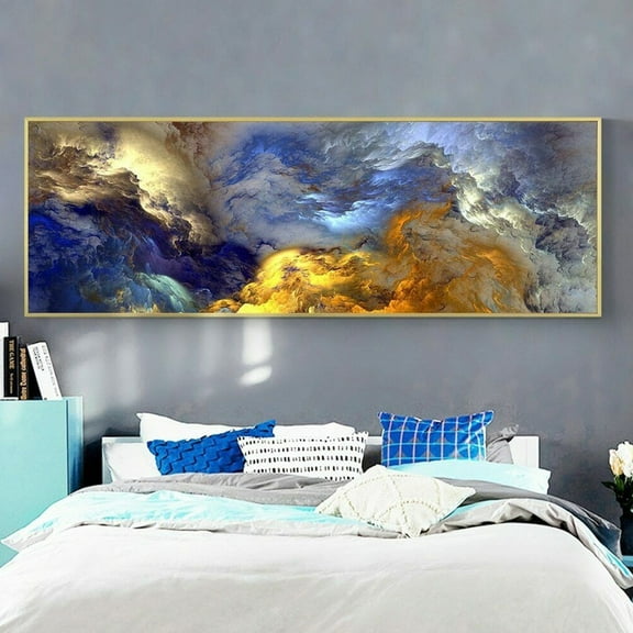 Print Painting Canvas Spray Painting 1pc Study 40*120cm Abstract Cloud