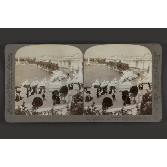 Print: Palace Of Education, View 2, N.E., Over Fountain And Heroic