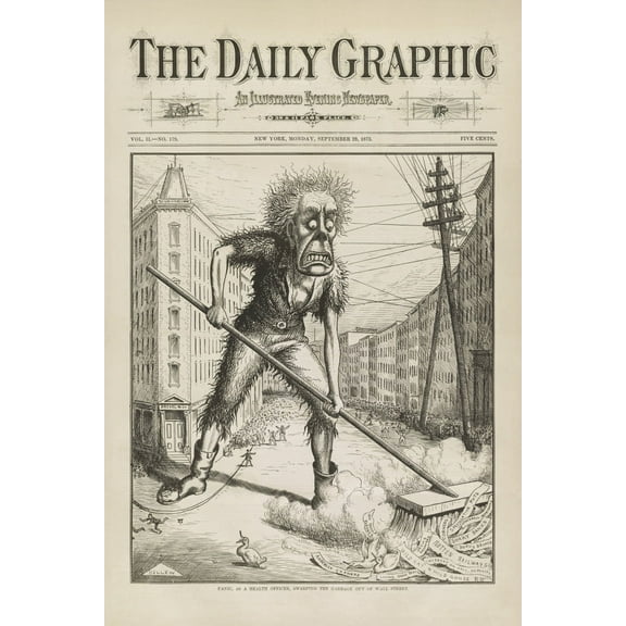 Print: Panic, As A Health Officer, Sweeping The Garbage Out Of Wall