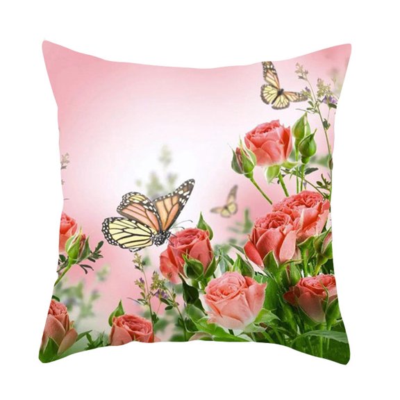 Print Pattern Peach Pillowcase Cushion