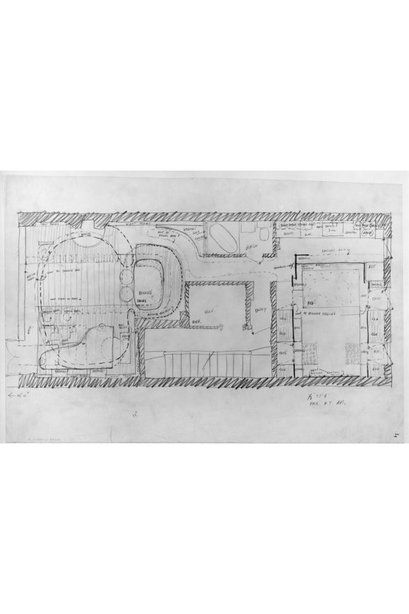 Print: Paul Rudolph's Penthouse Apartment, 23 Beekman Place, New York
