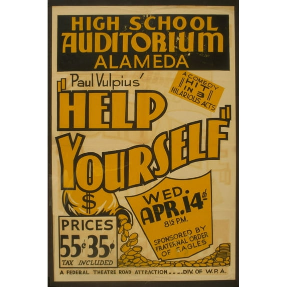 Print: Paul Vulpius' Help Yourself A Comedy Hit In 3 Hilarious Acts., 1937
