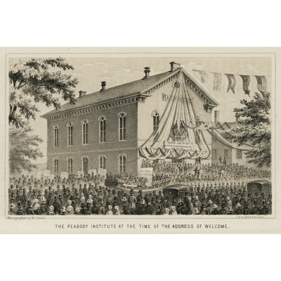 Print: Peabody Institute At The Time Of The Address Of Welcome, 1856