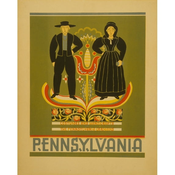 Print: Pennsylvania Costumes And Handicrafts, The Pennsylvania Germans.