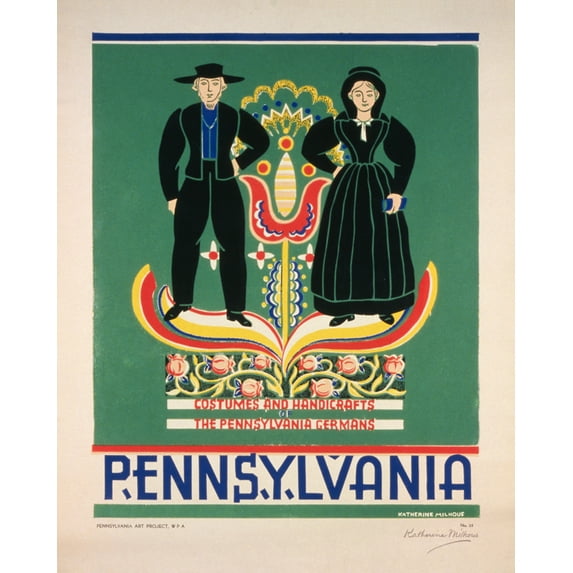 Print: Pennsylvania Costumes And Handicrafts, The Pennsylvania Germans /