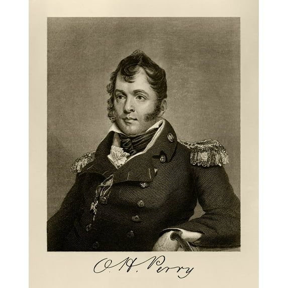 Print: Perry, Oliver Hazard. Commodore, U.S.N. Engraved Portrait, 1917