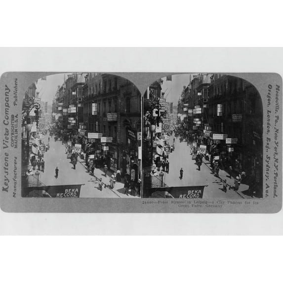 Print: Peter Strasse In Leipzig--A City Famous For Its Great Fairs