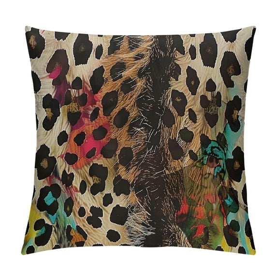 Print Pillow Cases Abstract Animal Wildlife Retro Throw Pillowcases Inch Cushion Cover Home Decor Linen Pillow for Sofa Bed