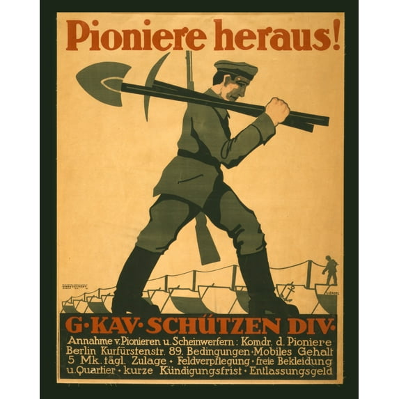 Print: Pioniere Heraus! G.kav.schutzen Div., 1918