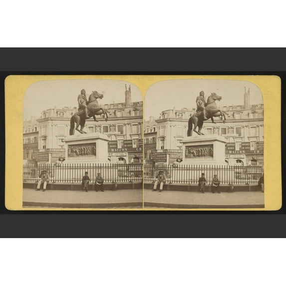 Print: Place Des Victoires (Statue De Louis XIV), circa 1860
