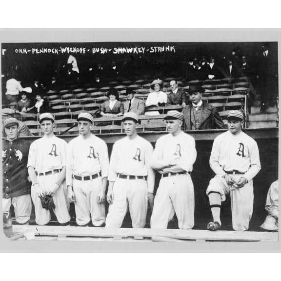 Print: Players For The Philadelphia Athletics From Left To Right: Billy