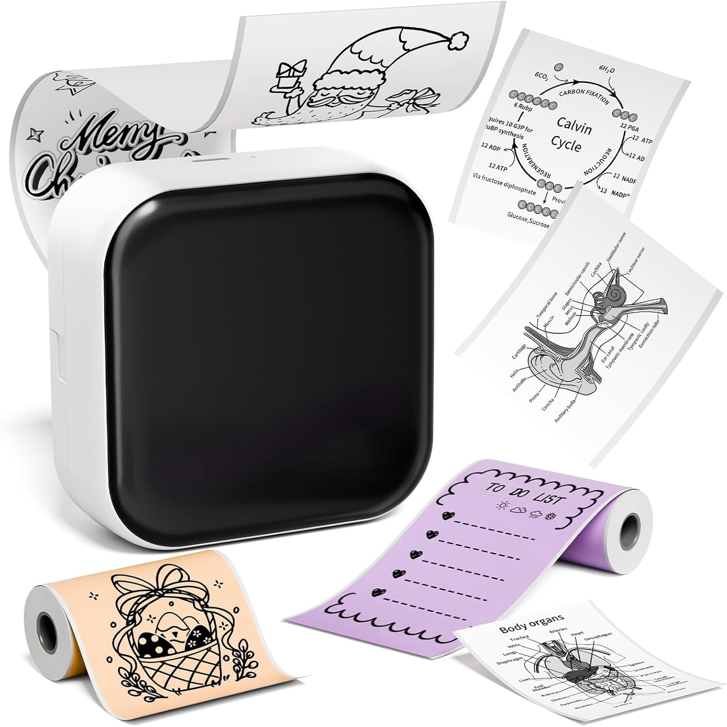 Print Pods Mini Printer, Sticker Maker Machine M02X, Mini Portable ...