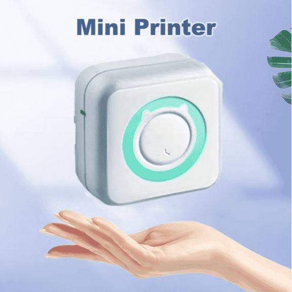 Print Pods Mini Printer,Thermal Inkless Sticker Pocket Printpod for phone,Flashcards, Journal,DIY,Compatible with iOS & Android Green