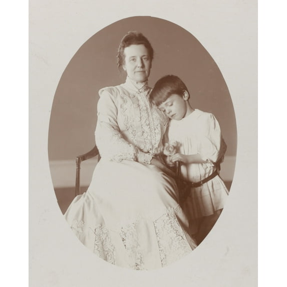 Print: Portrait Of Mrs. Roosevelt And Quentin, Seated No. 3