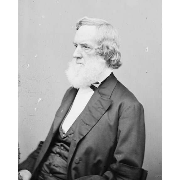 Print: Portrait Of Secretary Of The Navy Gideon Welles, Officer Of The
