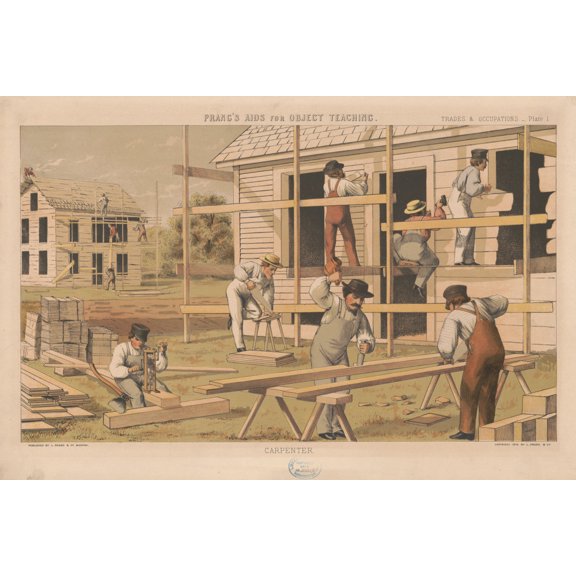 Print: Prang's Aid For Object Teaching--Carpenter, 1874