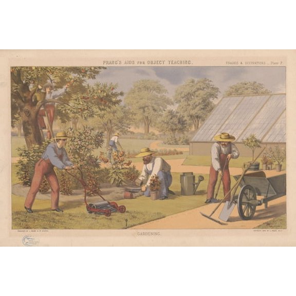 Print: Prang's Aids For Object Eaching. Gardening, 1874