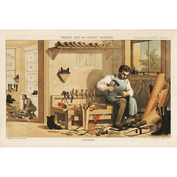 Print: Prang's Aids For Object Teaching. Shoemaker, 1874