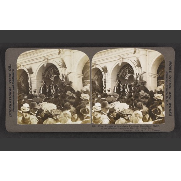 Print: Pres. Francis Of Louisiana Purchase Exposition Delivering Address